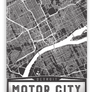 Detroit Map Canvas Art